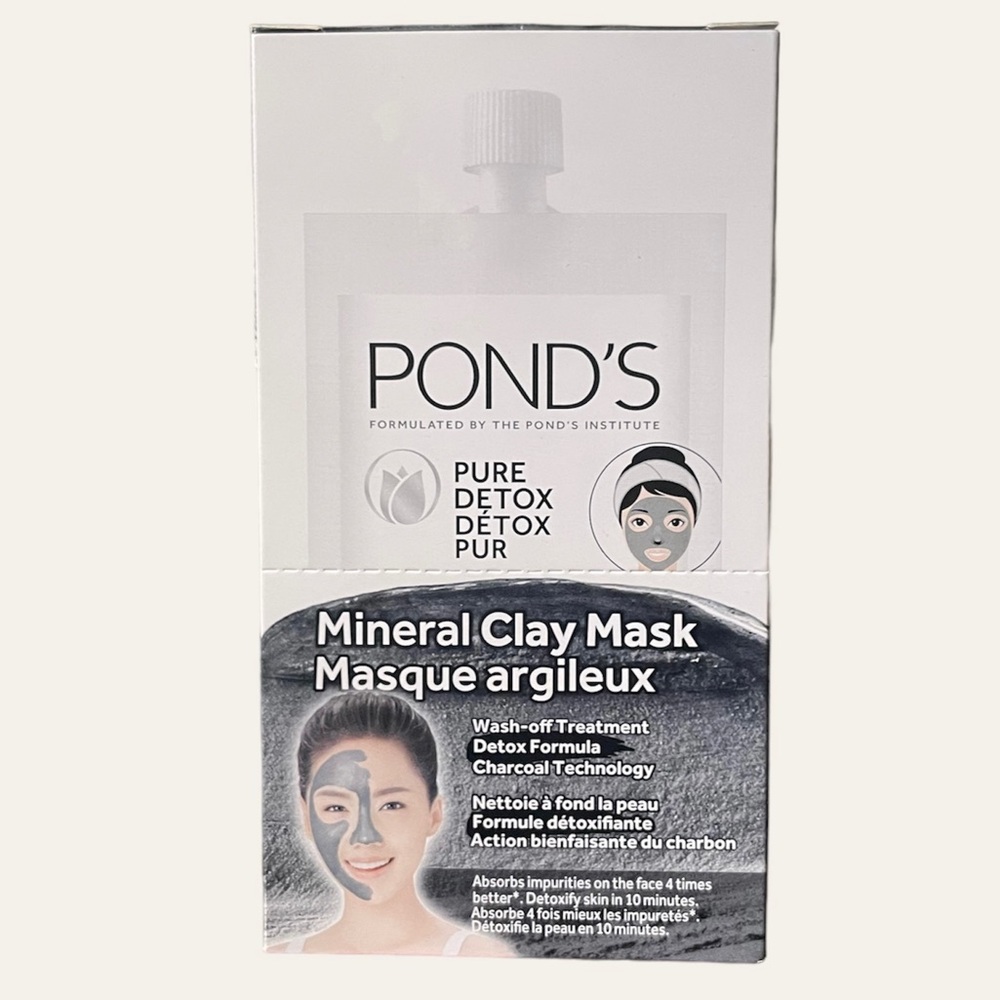 Pond's Pure Detox Mineral Clay Mask - 6pcs x 0.28oz/8g